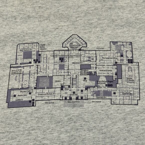 Vintage 90s Metropolitan Museum NYC Art T-Shirt Size Large Jerzees Met USA Made - Picture 4 of 5